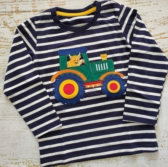 Highland Cow and Tractor Applique Long-Sleeve Top - Picture 10 of 16
